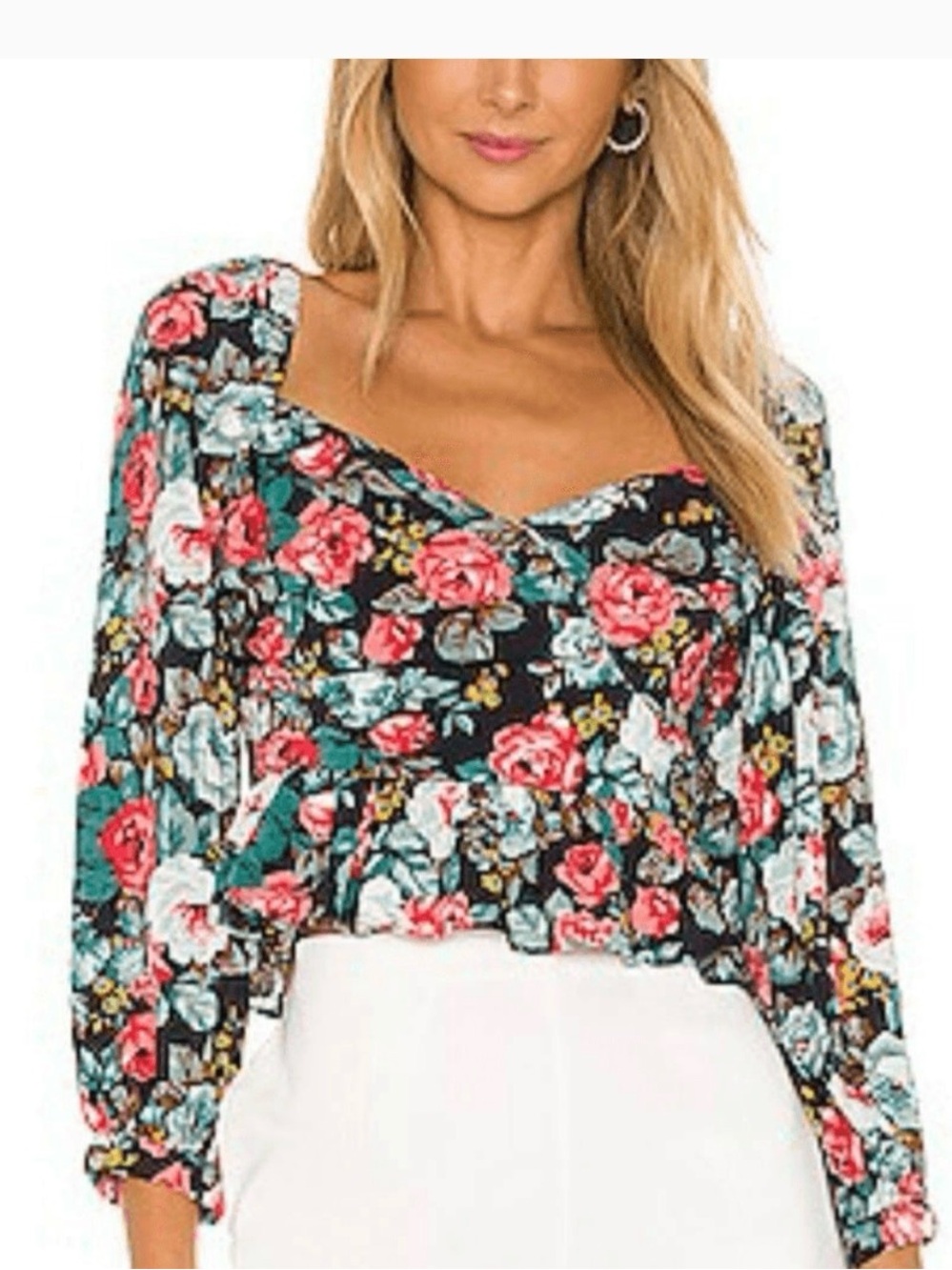 MAJORELLE Julia Floral Top Size Small